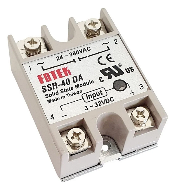 Relé de estado Sólido SSR-40DA 40A 380V 3-32V