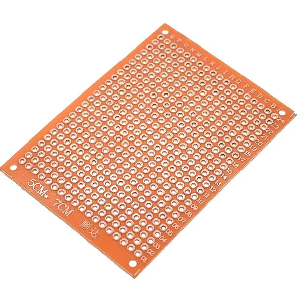 Placa Fenolite Perfurada Face Simples 5x7cm