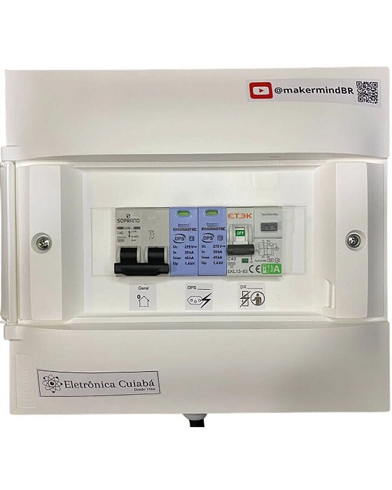 Quadro de Proteção Wallbox Carro Elétrico 7,4KW BYD GWM VOLVO - CABO PP INCLUSO E JÁ CRIMPADO