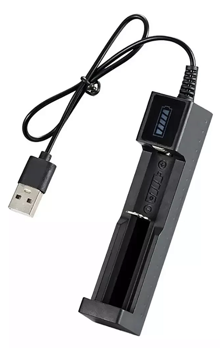 Carregador USB Para 1 Bateria 18650