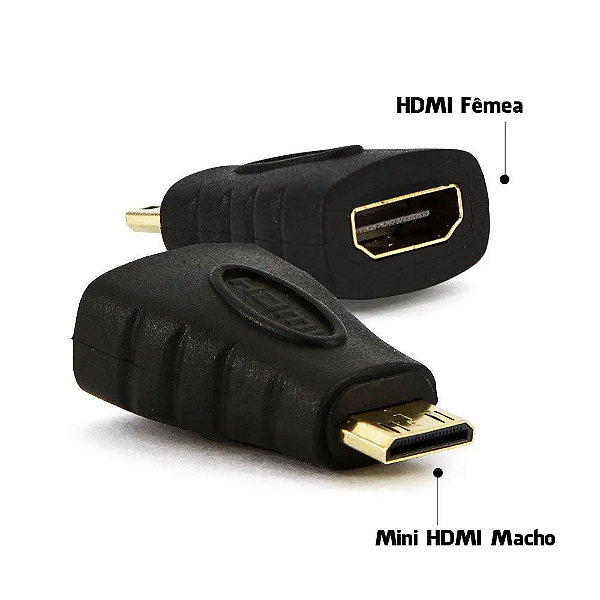 Adaptador Mini HDMI Macho x HDMI Fêmea