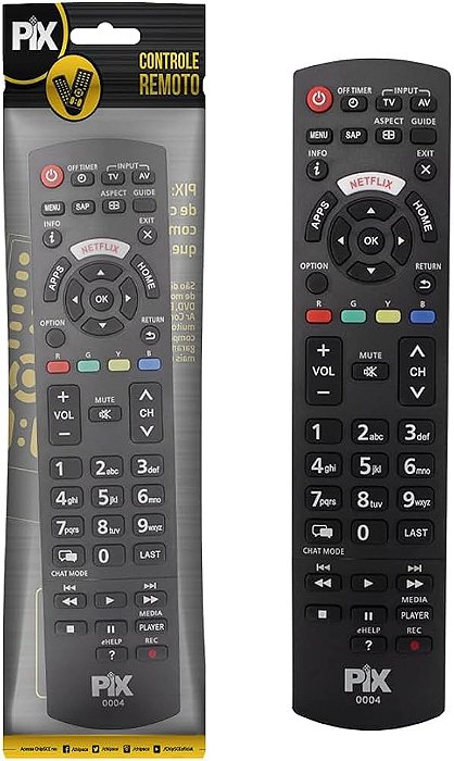 Controle Remoto Compatível Panasonic Netflix - TV - Marca Pix
