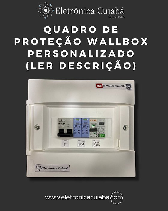Quadro Proteção Wallbox Carro Elétrico 7,4KW BYD GWM - Personalizado - TESTE