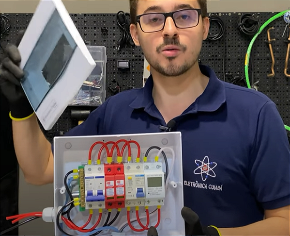 Quadro de Proteção Wallbox Carro Elétrico 7,4KW BYD GWM VOLVO - CABO PP INCLUSO E JÁ CRIMPADO PERSONALIZADO COM MEDIDOR
