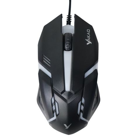 Mouse USB Gamer Yakao 1200 DPI Preto Led RGB - V1 GAMER - V1 GAMER