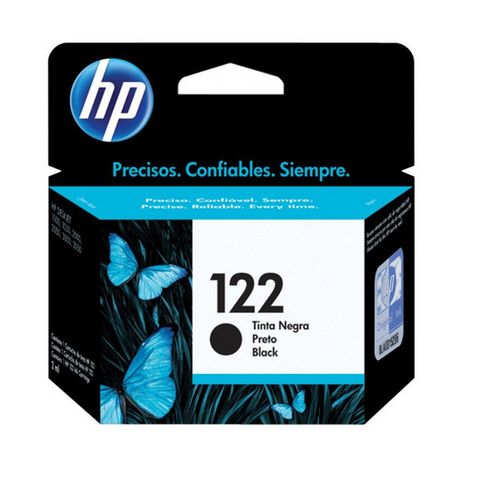 Cartucho de Tinta HP 122 Preto Original - CH561HB - 120 páginas para 1000, 1050, 1055, 2000, 2050, 3000, 3050, 3050A - CH561HB