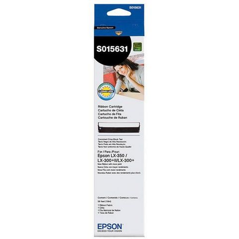 Fita Epson LX-350 / LX-300 Preto Caixa com 1 Unidade Original - S015631 - S015631