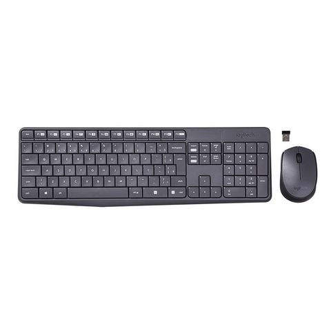 Kit Teclado + Mouse sem Fio Logitech MK235 Preto/Cinza - 920-007903 - 920-007903