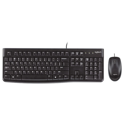Kit Teclado + Mouse USB Logitech MK120 1000dpi Preto - 920-004429 - 920-004429