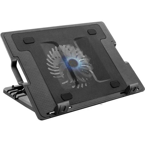 Base para Notebook até 17 Polegadas Preto Ergonômico com Led Azul 1 Cooler + 2 Porta USB Multilaser - AC166 - AC166