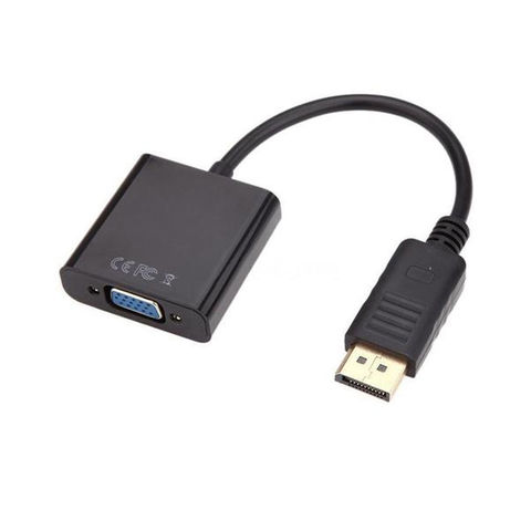 Conversor DisplayPort Macho para VGA Fêmea Preto JC-CB-DVGA F3 - 621 - com Cabo de 19cm - 621