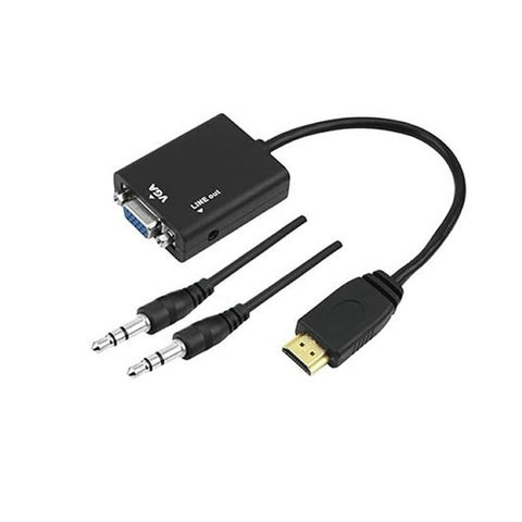 Conversor HDMI Macho para VGA Fêmea + Áudio - 12cm - 5+ - 075-0823 - 075-0823