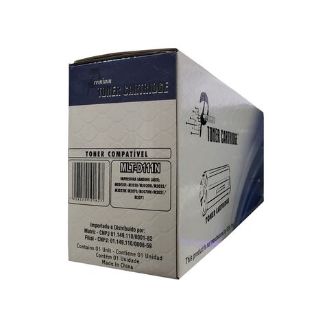 Toner Samsung Preto HTCompany - D111 - M2020, 2020W, M2070, 2070W, 2070F, 2070FW, M2022, 2022W - 204030062 - 204030062