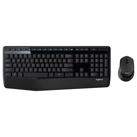 Kit Teclado + Mouse sem Fio Logitech Comfort MK345 1000dpi Preto - 920-007821 - 920-007821