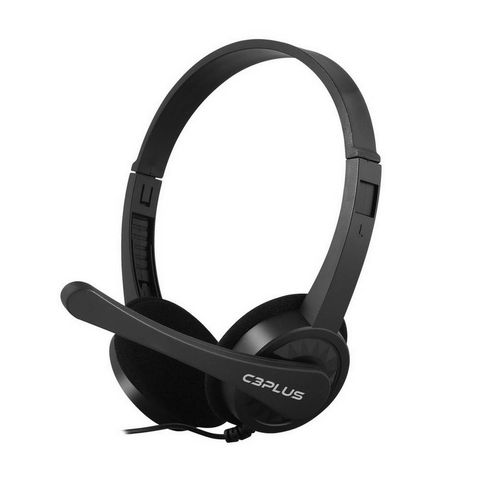 Fone de Ouvido Headset com Microfone Conexão P2 Preto C3Plus - PH-02BK - PH-02BK