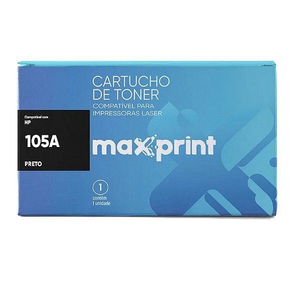 Toner HP 105 Preto Maxprint W1105A MFP 135A, 135W, 137FNW, HP LASER 107A, 107W - W1105A