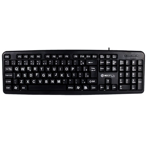 Teclado USB Hoopson Preto - TPC-058G - TPC-058G