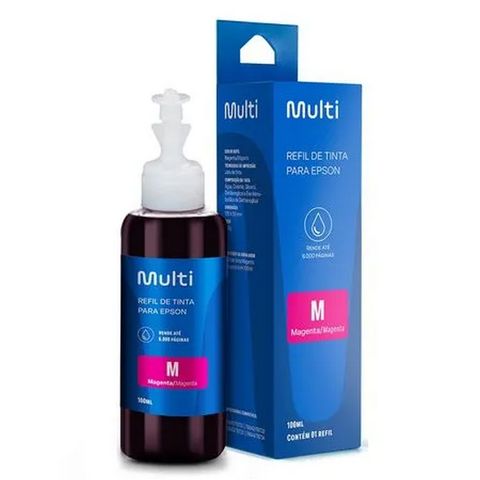 Tinta para Cartucho Epson T664 Magenta 100ml Multilaser - RF007 - Vendido Unitário - RF007