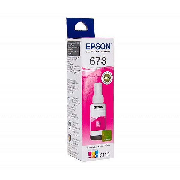 Tinta para Cartucho Epson Magenta Original - T673320 - 6.500 páginas para L800, L805, L810, L850, L1800 - T673320