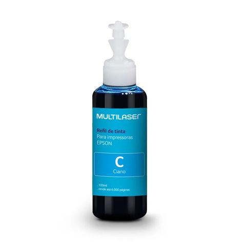 Tinta para Cartucho Epson T644 Cyan 100ml Multilaser - RF006 - Vendido Unitário - RF006