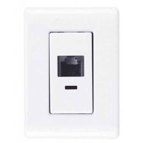 Caixa Sobrepor 1 Keystone RJ45 Cat.6 Tramontina - 57304/017 - Vendido 1 Caixa Sobrepor com Keystone - 57304/017