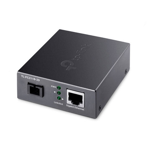 Conversor de Mídia TP-Link RJ45 10/100/1000 Fibra Ótica 20 KM Monomodo - FC311B-20 - FC311B-20