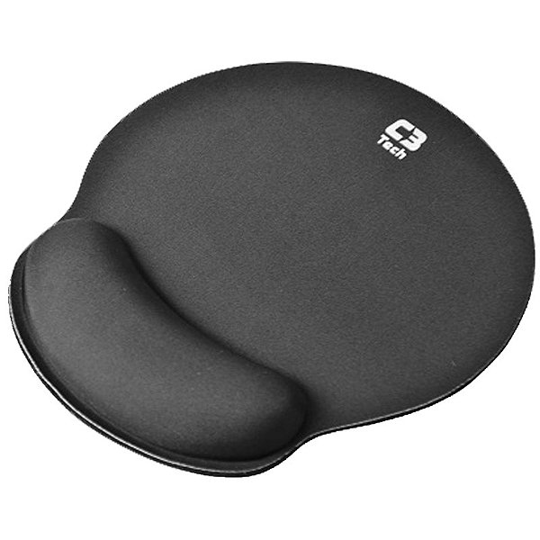 Mouse Pad com Apoio de Punho em Gel Preto 235x200x22mm C3Tech - MP-100 - Vendido Unitário - MP-100