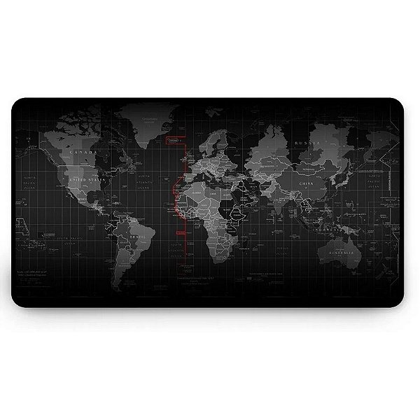 Mouse Pad Gamer Antiderrapante Mapa Mundi 700x350x3mm Exbom - 3284 - Vendido Unitário - MP-7035C28 - 3284