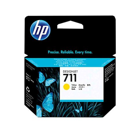 Cartucho de Tinta HP 711 Amarelo Original - CZ132A - 29 ml para T520, T120, T130 - CZ132A
