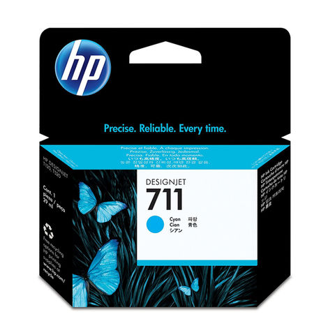 Cartucho de Tinta HP 711 Cyan Original - CZ130AB - 29 ml para T520, T120, T130 - CZ130AB