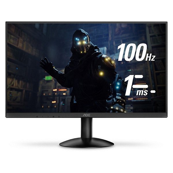 Monitor Aoc Tela 21,5 LED 100Hz 1ms Full HD Preto 1x VGA 1x HDMI - 22B30HM2 - 22B30HM2