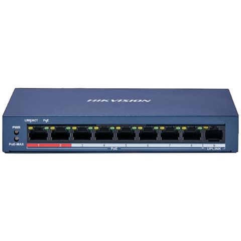 Switch PoE Hikvision DS-3E1309P-EI/M 8 Portas 10/100 Mbps + 1 Link - DS-3E1309P-EI/M