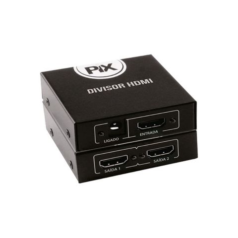 Splitter com 1 Entrada HDMI e 2 Saídas HDMI 3D PIX - 075-0811 - 075-0811