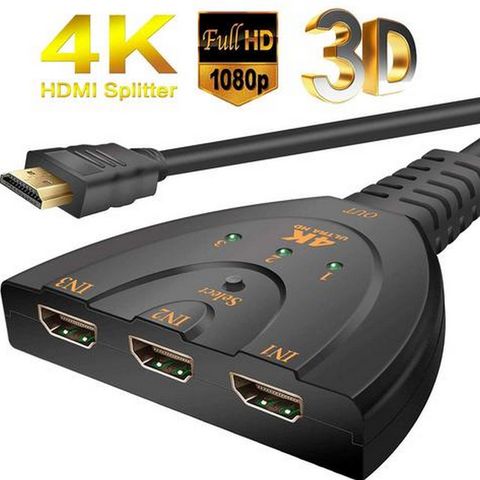 Switch 3 Entradas HDMI para 1 Saída HDMI 4k F3 - 813 - 813