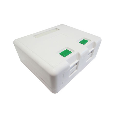 Caixa Sobrepor 2 Keystones RJ45 90 Graus Vazio Seccon SecLan - WT-2073 - WT-2073