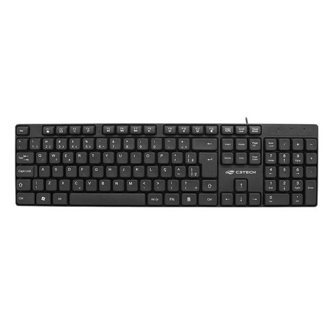 Teclado USB Multimídia C3tech Preto - KB-M10BK - KB-M10BK