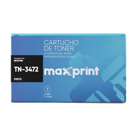 Toner Brother Preto Maxprint - TN3472, 880 DCP ­ L5502DN, DCP­L5602DN, MFC­L5802DW, MFC­L5902DW, MFC­L6702DW, HL­L6202DW - TN-3472/880