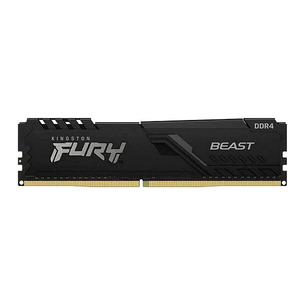 Memória Kingston Fury Beast 8 GB DDR4 3200 MHz Black KF432C16BB/8 - KF432C16BB/8