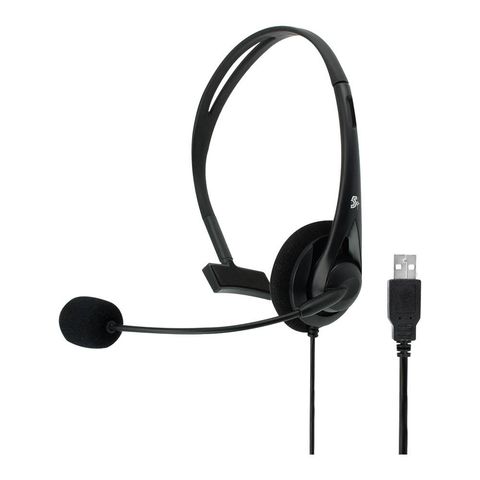 Fone de Ouvido Flexível com Microfone com Conector USB Preto 5+ - 015-0101 - 015-0101