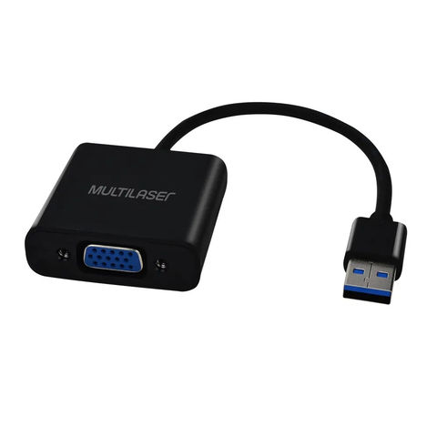 Conversor USB 3.0 Macho para VGA Fêmea Multilaser - WI348 - WI348