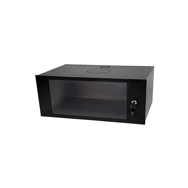 Mini-Rack Parede 3U x 350mm 19 Polegadas Preto Visor Acrílico GForce - 425 - 425
