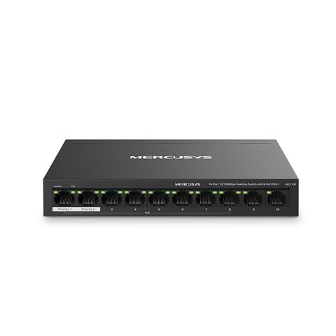 Switch PoE+ Mercusys MS110P 10 Portas 10/100 Mbps - MS110P