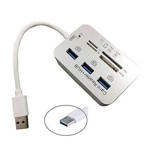 Hub USB 3.0 3 Portas + Leitor de Cartão F3 - 602 - 602