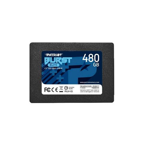 SSD 480 GB Sata 3 2,5" Patriot PBE480GS25SSDR Leitura 450 MBPS Gravação 320 MBPS - PBE480GS25SSDR