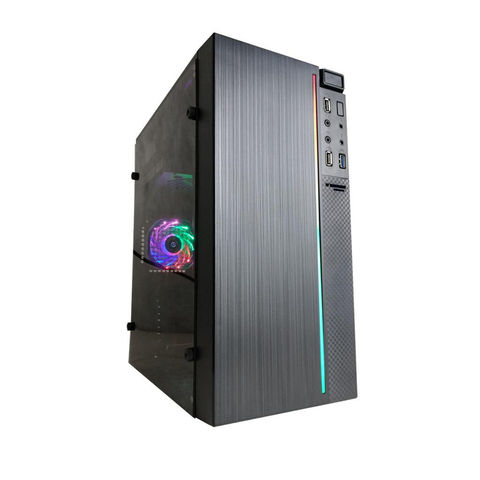 Gabinete Gamer Pixxo Preto sem Fonte com cooler multicolor Led RGB Lateral acrílico - CG265LG - CG265LG