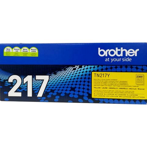 Toner Brother Amarelo Original - TN217YBR - 2.300 páginas para MFCL3750CDW MFCL3770CDW, HL3210CW, HL3230CDN, HL3230CDW, HL3270CDW, DCPL3551CDW - TN-217YBR