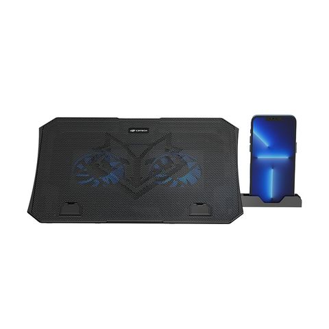 Base para Notebook até 15,6 Polegadas 2 Coolers e 1 Porta USB com Suporte para Smartphone Preto C3tech - NBC-40BK - NBC-40BK