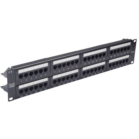 Patch Panel 48 Portas 19 Polegadas Cat.6 Pluscable - LA-P648 - LA-P648