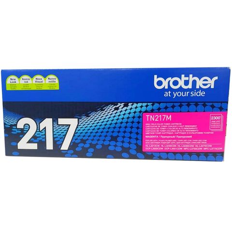 Toner Brother Magenta Original - TN217MBR - 2.300 páginas para MFCL3750CDW MFCL3770CDW, HL3210CW, HL3230CDN, HL3230CDW, HL3270CDW, DCPL3551CDW - TN-217MBR