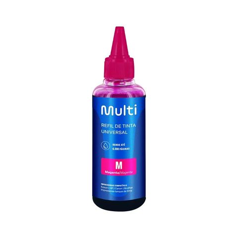 Tinta para Cartucho Universal Magenta 100ml Multilaser - RF019 - Vendido Unitário - RF019